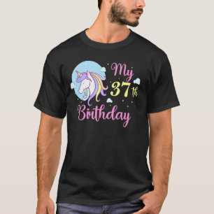 My 37th Birthday Cute Unicorn T-Shirt