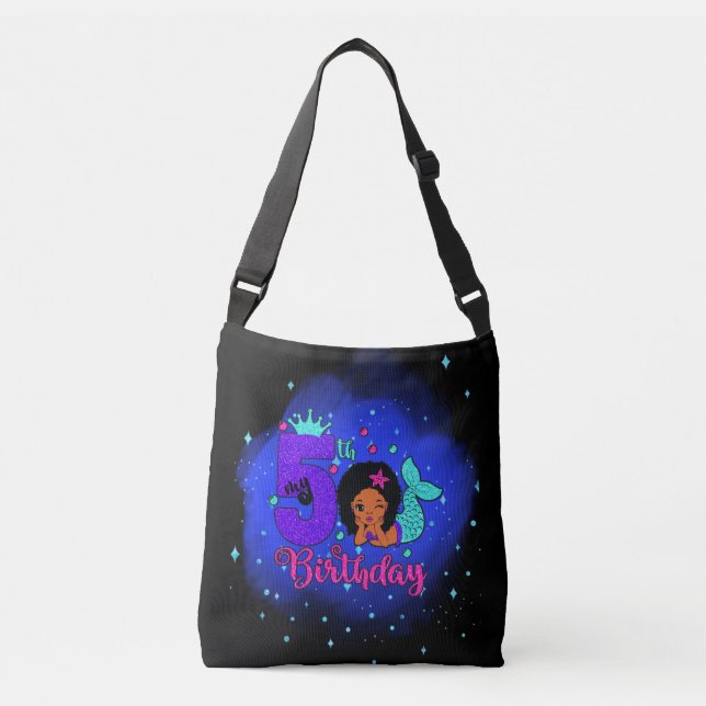 My 5th Birthday Mermaid Crossbody Bag (Front)
