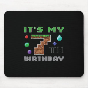 My 7th Birthday Pixel 7 Gamer Video Gaming Boys Ki Mouse Pad