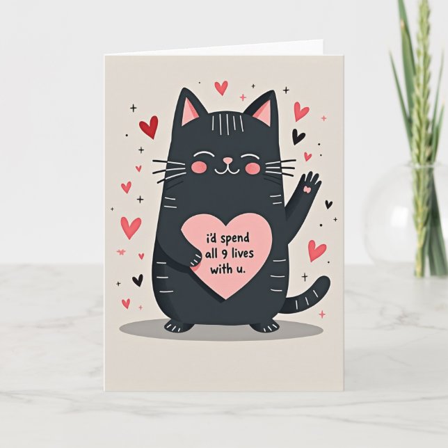 My 9 Lives With U Cat Card (Front)