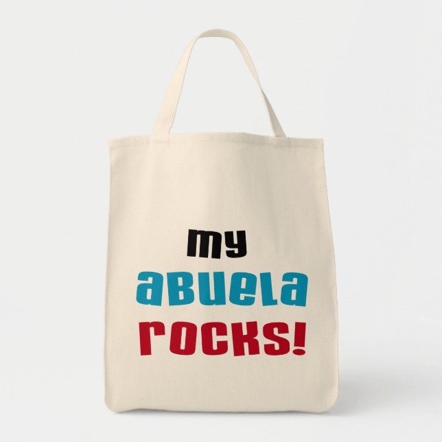 My Abuela Rocks T-shirts and Gifts Tote Bag (Front)