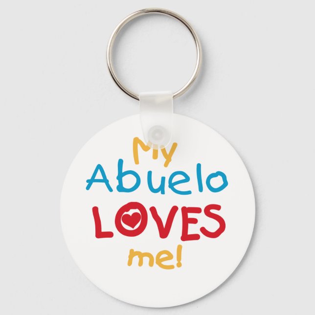 My Abuelo Loves Me T shirts and Gifts Keychain (Front)