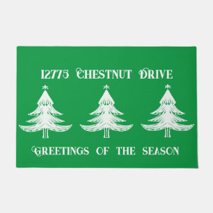 My Address on a Festive Christmas Doormat