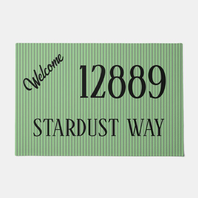 My Address on a Green DoorMat (Front)