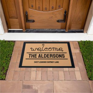 My Address on a Pretty Brown Doormat