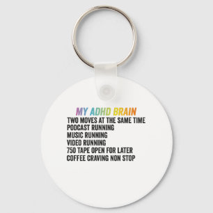My ADHD Brain Neurodiversity Awareness Gift Keychain