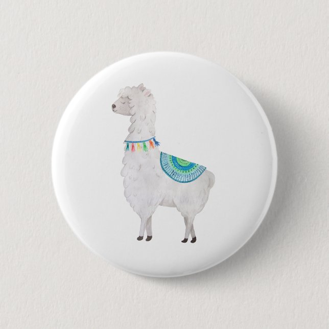 My Adorable Llama 2 Inch Round Button (Front)