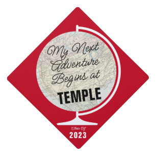 My Adventure Begins at Temple Custom Graduation Cap Topper