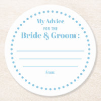 My Advice For Bride & Groom Classic Elegant Blue