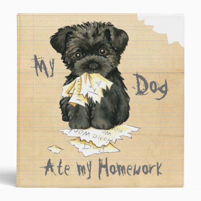 My Affenpinscher Ate My Homework Binder (Front)