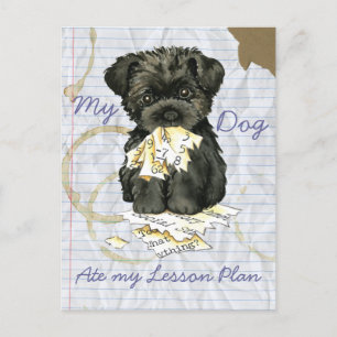 My Affenpinscher Ate My Lesson Plan Postcard