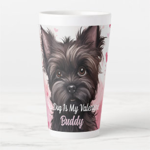 My Affenpinscher Dog Is My Valentine Personalized Latte Mug
