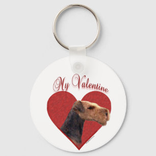 My Airedale Terrier Valentine Keychain