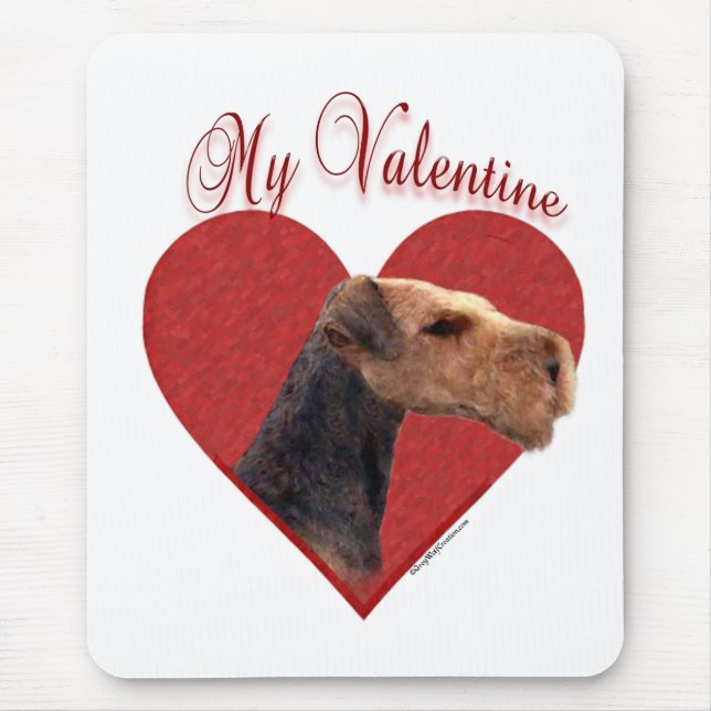 My Airedale Terrier Valentine Mouse Pad (Front)