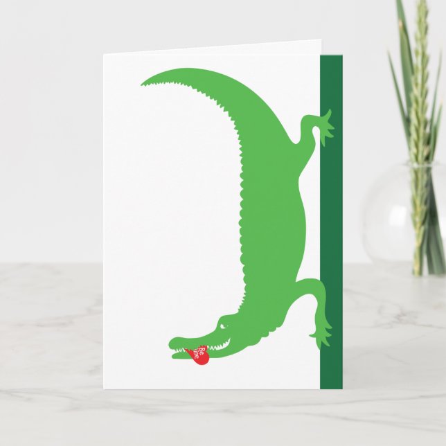 My Alligator Valentine Card (Front)