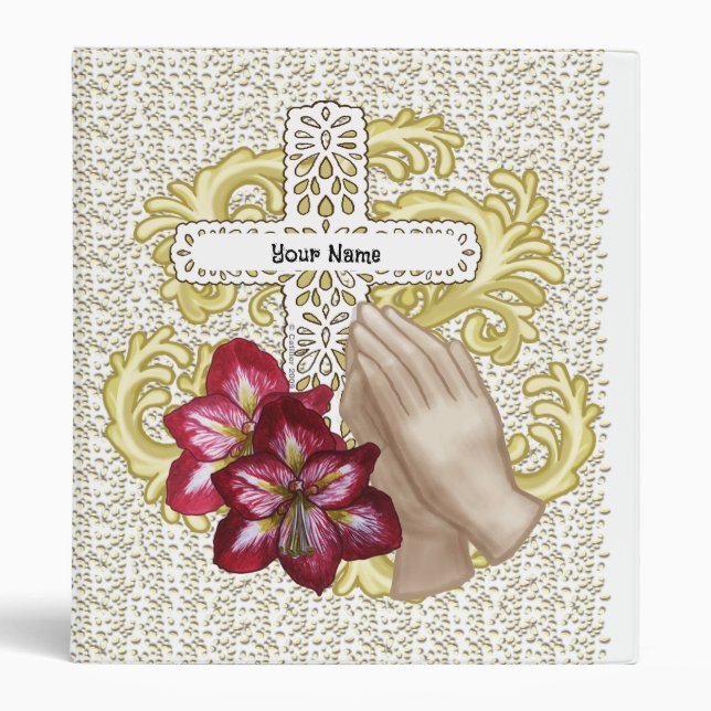 My Amaryllis Christian Cross Binder (Front)