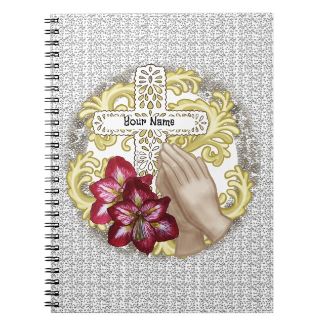 My Amaryllis Christian Cross Notebook (Front)