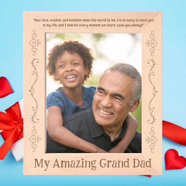 My Amazing Grand Dad Message Fathers Day Gift  Etched Frames (Creator Uploaded)