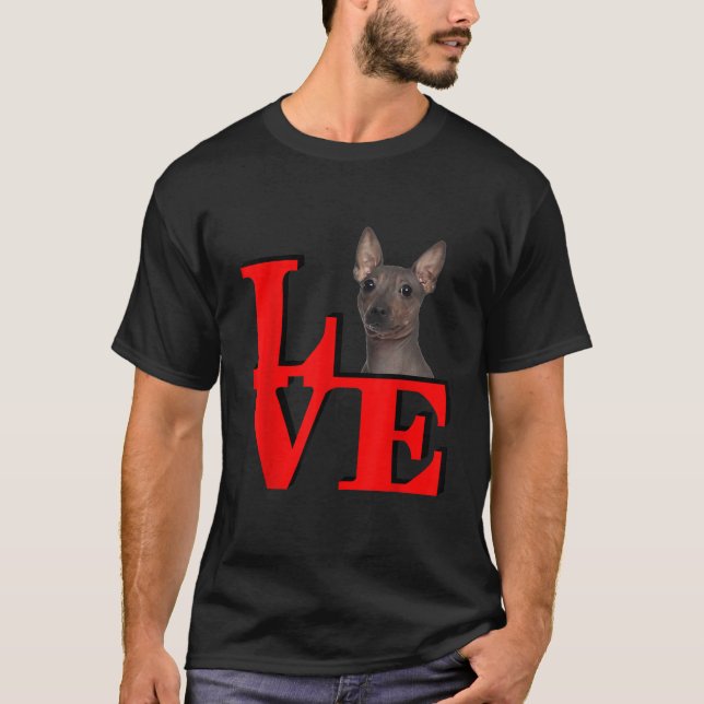 My American Hairless Terrier Love Park T-Shirt (Front)