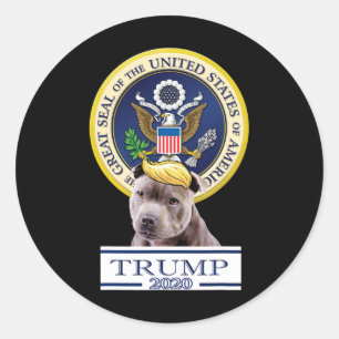 My American Staffordshire Terrier For Trump Classic Round Sticker