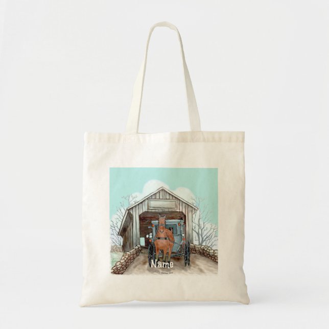 My Amish Covered Bridge Tote Bag (Front)