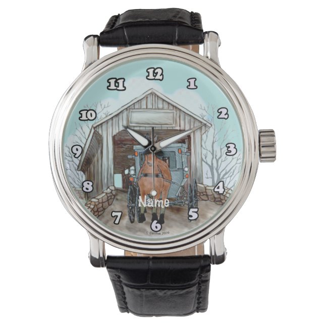 My Amish Covered Bridge Watch (Front)