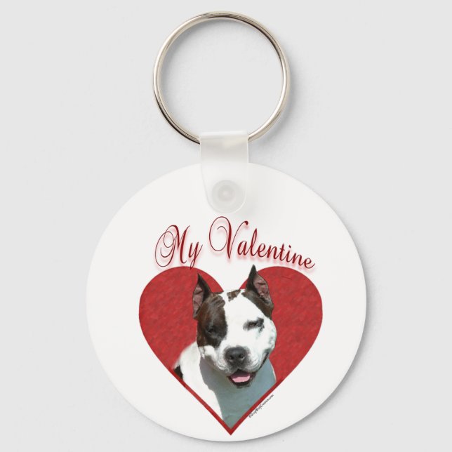 My AmStaff Valentine Keychain (Front)