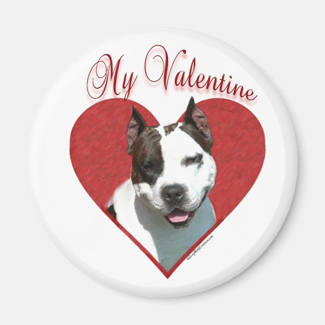 My AmStaff Valentine Magnet (Front)