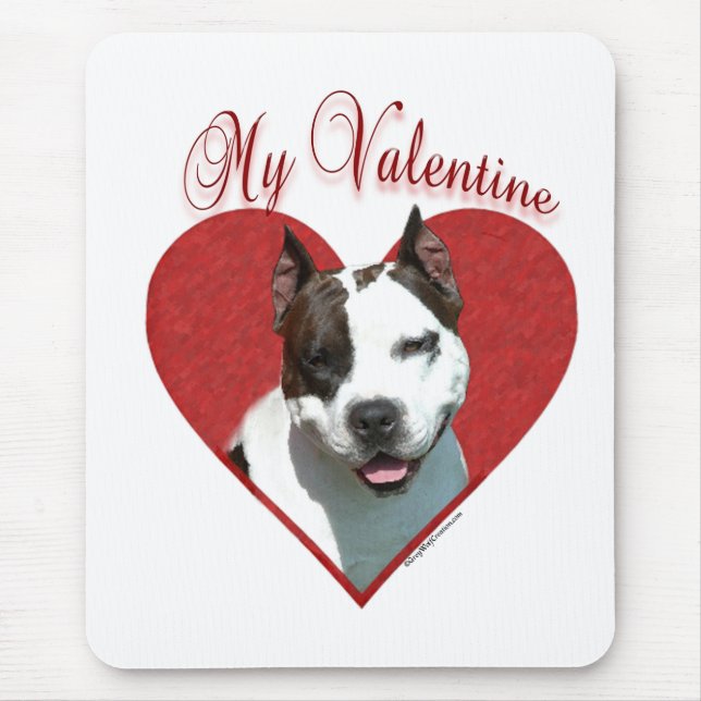 My AmStaff Valentine Mouse Pad (Front)