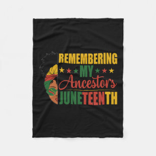 My Ancestors Black History Month Juneteenth Fleece Blanket