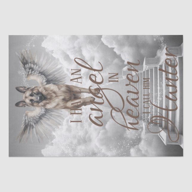 My Angel German Shepherd Dog In Heaven Tissue Paper (Front)
