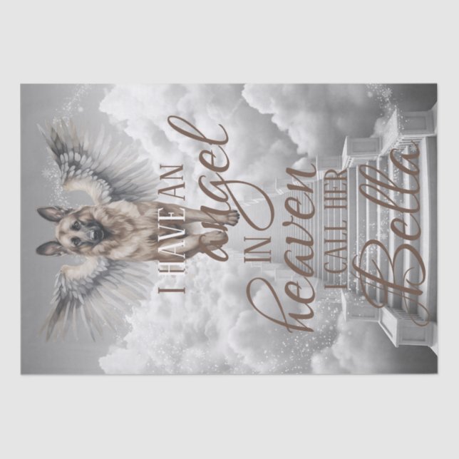 My Angel German Shepherd Dog In Heaven Tissue Paper (Front)