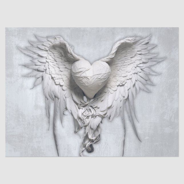 My Angel Heart, Winged Heart Tissue Paper (Front)