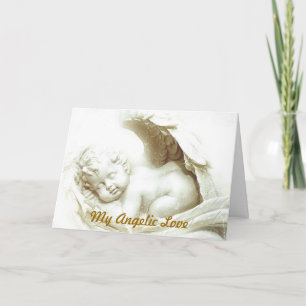 My Angelic Love Greeting Card-Customize Holiday Card