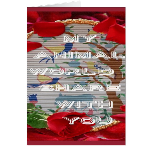 My Animal World: Beautiful Tree and Bird Design (Front)