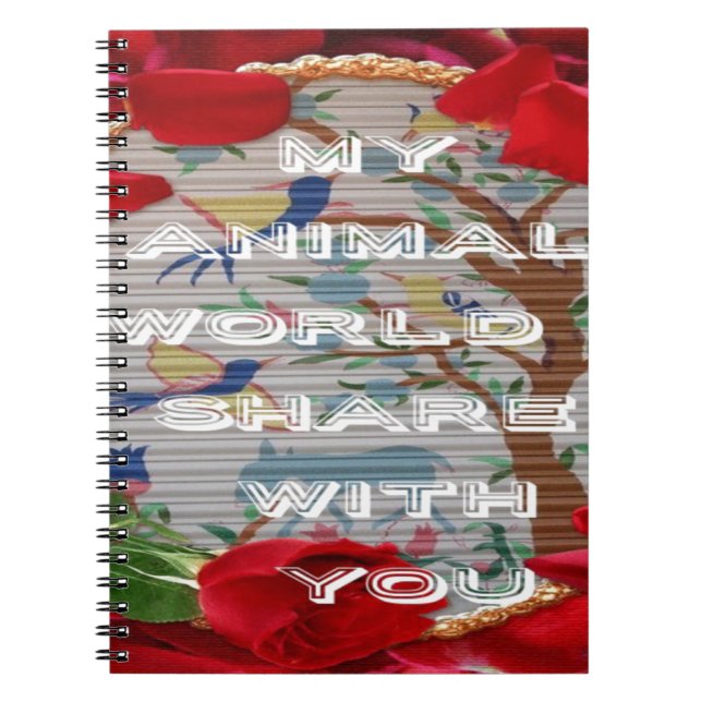 My Animal World: Beautiful Tree and Bird Design Notebook (Front)