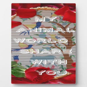 My Animal World: Beautiful Tree and Bird Design Plaque