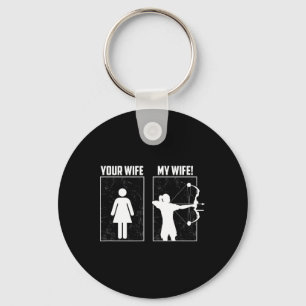 My Archery Wife - Bow Hunting Girl Archer Couple F Keychain