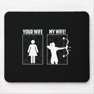 My Archery Wife - Bow Hunting Girl Archer Couple F Mouse Pad