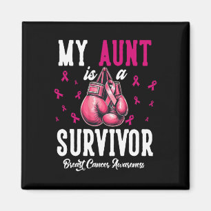 My Aunt Is A Survivor Of Support Breast Cancer Awa Magnet
