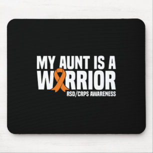 My Aunt Is A Warrior Orange Ribbon Rsdcrps Awarene Mouse Pad