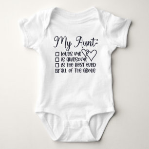 My Aunt Loves Me Baby Bodysuit