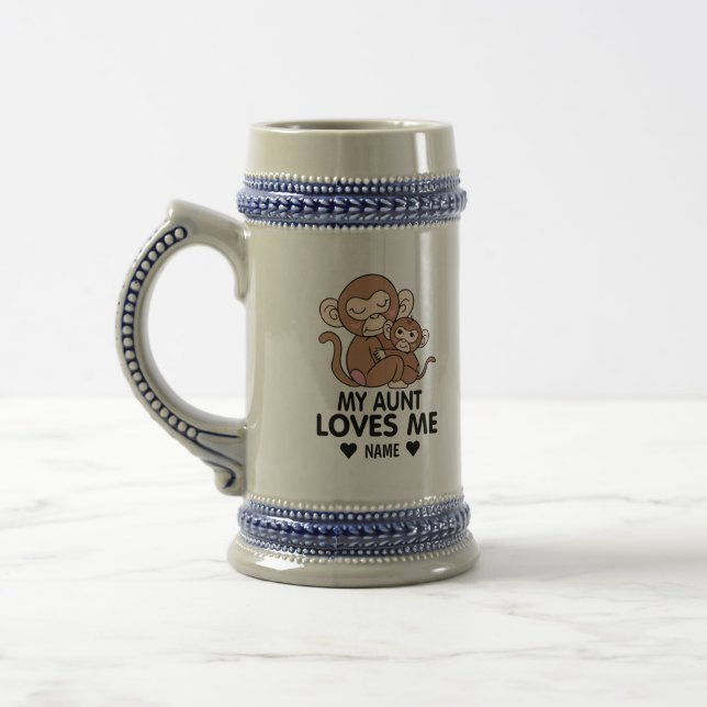 My Aunt Loves Me Beer Stein (Left)
