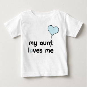 My Aunt loves me blue Heart Balloon Baby T-Shirt