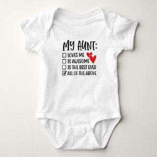 My Aunt Loves Me, Is Awesome, and Best Ever Baby Bodysuit