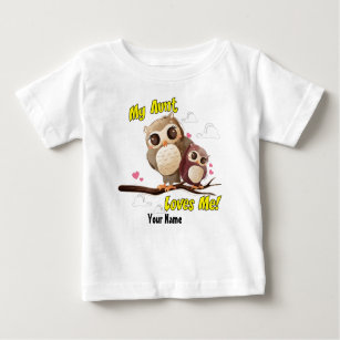 My Aunt Loves Me Owl Baby T-Shirt