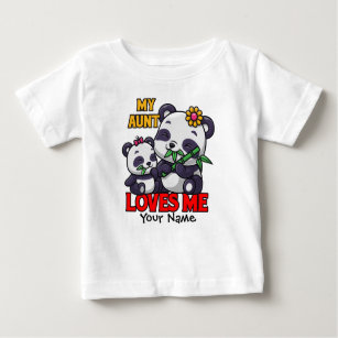 My Aunt Loves Me Panda Baby T-Shirt