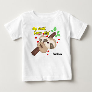 My Aunt Loves Me Sloth Baby T-Shirt