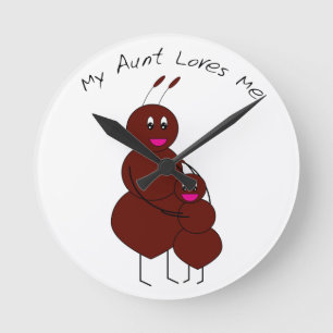 My Aunt Loves Me Wall Clock