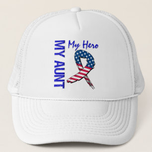 My Aunt My Hero Patriotic Grunge Ribbon Trucker Hat